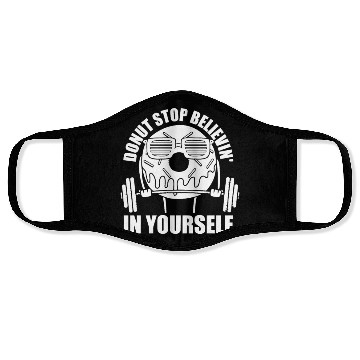 Discover Fitness Donut Funny Donut Gym Face Masks
