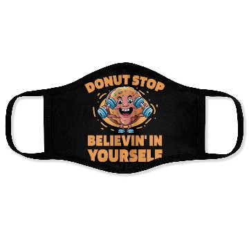 Discover Fitness Donut Funny Donut Gym Face Masks