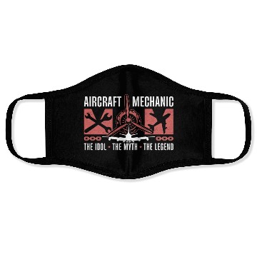 Discover Aircraft Mechanic Mom The Idol Airplane Engineer Face Masks