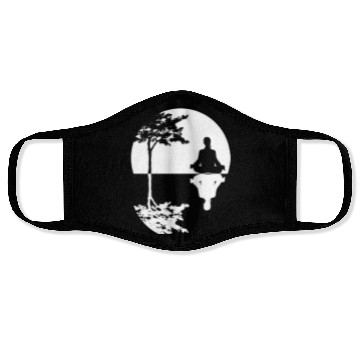 Discover Meditation Tree Meditating Yoga Face Masks