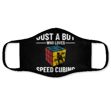 Discover Just A Boy Who Loves Math & Speed Cubing Face Masks