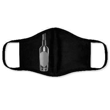 Discover Funny Wine Bottle Synchronic, Drunk Man Diary. Face Masks