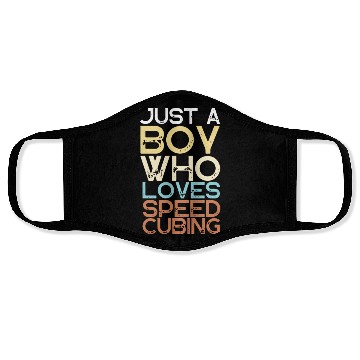 Discover Just A Boy Who Loves Math & Speed Cubing Face Masks