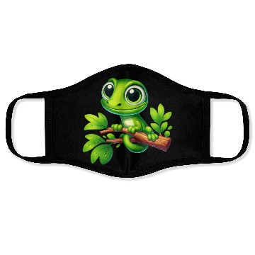 Discover Green Anole Lizard Face Masks