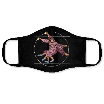 Discover Vitruvian Dude - Big Lebowski Yoga Pose Face Masks