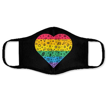 Discover Rainbow Heart Face Masks