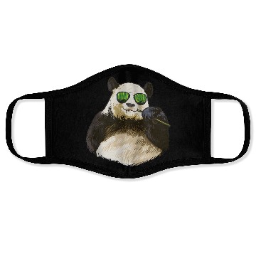 Discover Chilling Panda Eating Bamboo Bear Face Masks