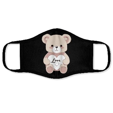 Discover Valentine Teddy Bear Face Masks