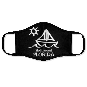 Discover Hollywood Florida Sailboat Souvenirs Gifts Face Masks