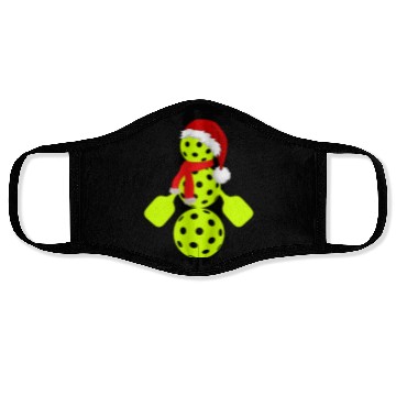 Discover Funny pickleball snowman merry Christmas Face Masks