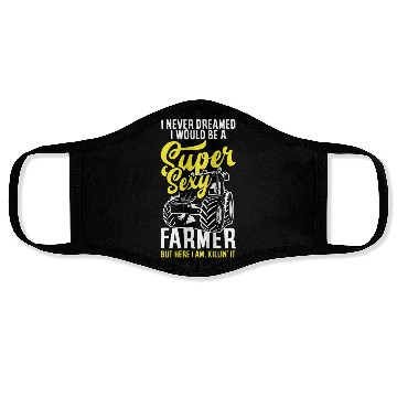 Discover Funny Farmer Gift Face Masks