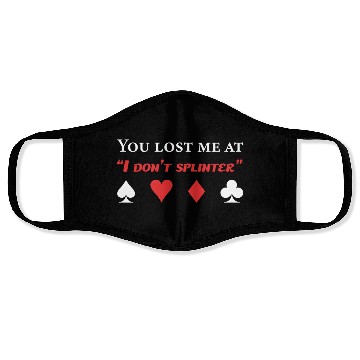 Discover Contract Bridge Playing Splinter Bids Funny Face Masks