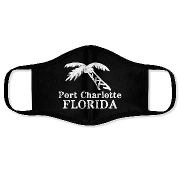 Discover Port Charlotte Florida Palm Tree Souvenirs Gifts Face Masks