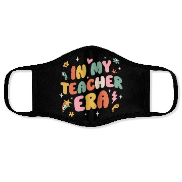Discover In My Teacher Era Groovy Face Masks