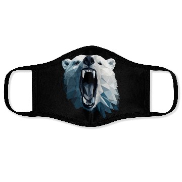 Discover Geometric Style Polar Bear Face Masks