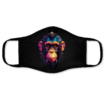 Discover Geometric Style Chimpanzee Face Masks