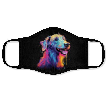 Discover Watercolor Colorful Chow Chow Face Masks