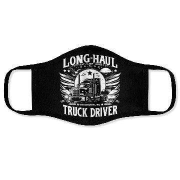 Discover Long Haul Truck Driver Eat Sleep Repeat Face Masks