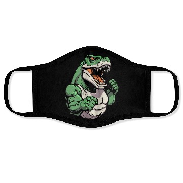 Discover Workout Gym T Rex Face Masks