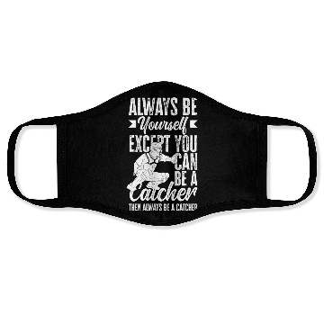 Discover Funny Baseball Catcher Gift Face Masks