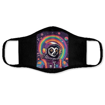 Discover Psychedelic Lemur Astronaut Face Masks