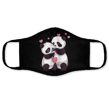 Discover I Love You Panda Face Masks