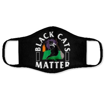 Discover Halloween Face Masks, Black Cats Matter Witch