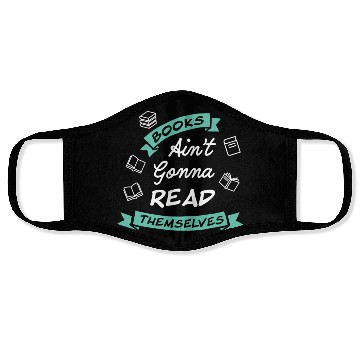 Discover Funny Reading Teacher Bookworm Face Masks