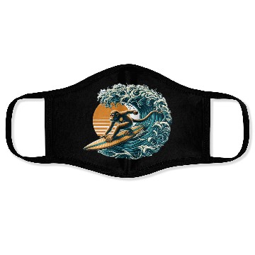 Discover Surfing monkey Face Masks