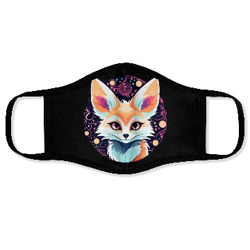 Discover Fennec Fox Illustration Face Masks