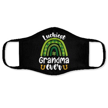 Discover Luckiest Grandma Ever Family St Patrick's Day Face Masks