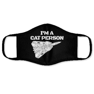 Discover I'm Cat Person F14 Tomcat Fighter Jet Schematicf14 Face Masks