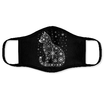 Discover Christmas Cat Snowflakes Face Masks