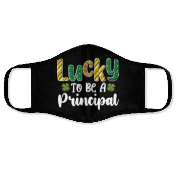 Discover Lucky To Be A Principal School St Patrick's Day Face Masks