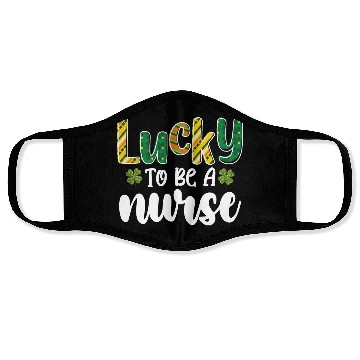 Discover Lucky To Be A Nurse St Patrick's Day Face Masks