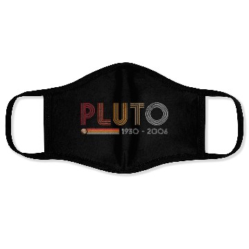 Discover Pluto Never Forget Science and Astronomy Retro Face Masks