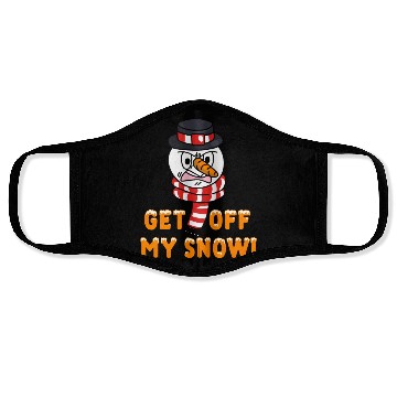 Discover Snowman Angry Get OFF my Snow! Funny Face Masks
