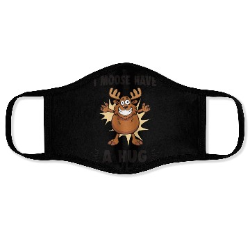 Discover I Moose Have A Hug Funny Elk Moose Face Masks