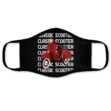 Discover Vespa Classic Scooter Face Masks