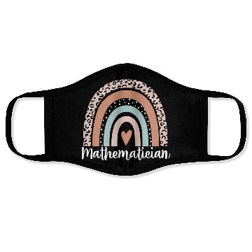 Discover Mathematician Rainbow Leopard Funny Mathematician Face Masks