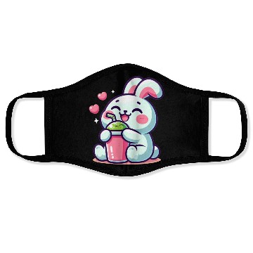 Discover Rabbit Bubble Tea Kawaii Face Masks