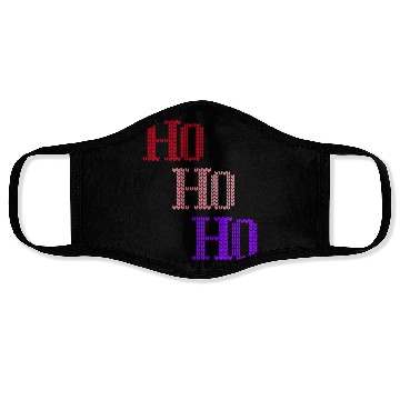 Discover HO HO HO MERRY CHRISTMAS KNITTED STYLE Face Masks