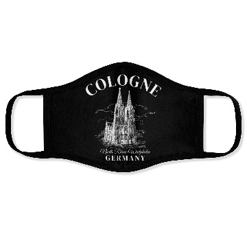 Discover Cologne Germany retro Face Masks