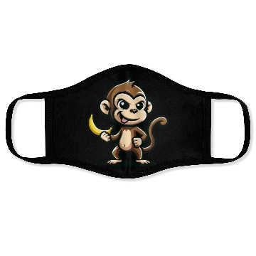 Discover Monkey With Banana Cheeky Face Masks