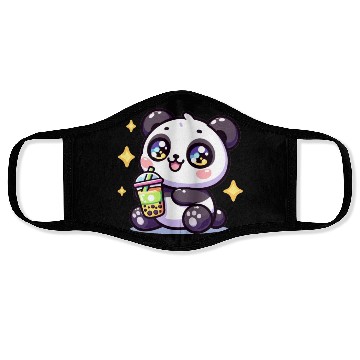 Discover Panda Bubble Tea Boba Kawaii Face Masks