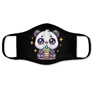 Discover Panda Bubble Tea Boba Kawaii Face Masks