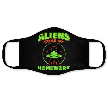 Discover Alien, Aliens, UFO, UAP, Space Unknown Flight Face Masks
