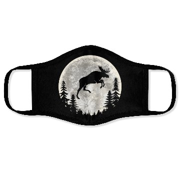 Discover Moose Elk Moon Face Masks