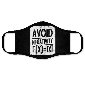 Discover Avoid Negativity Absolute Value Equation Vintage Face Masks