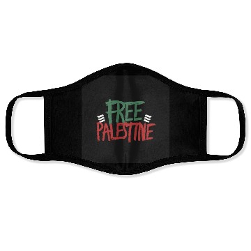 Discover free free Palestine typography 2 Face Masks